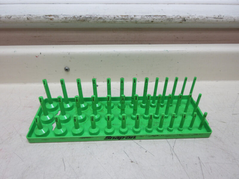 Snap On Ka383frg 3/8" Drive Sae 3-row Post Green Plastic Socket Tray 1/4" - 1"