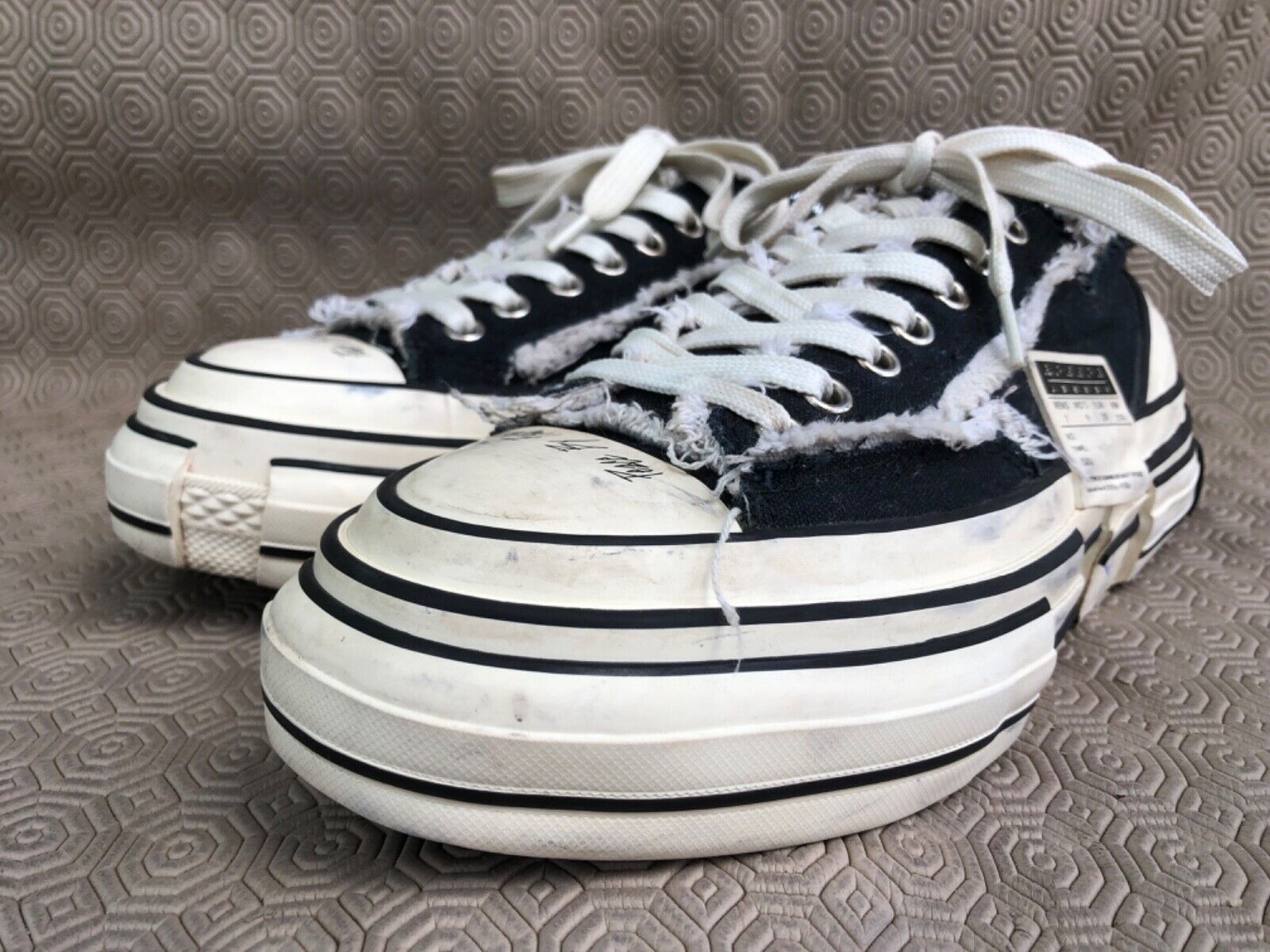 VESSEL x YOHJI YAMAMOTO Black Low Cut Chunky Sole Sneakers VESSEL x YOHJI YAMAMOTO Black Low Cut Chunky Sole Sneakers