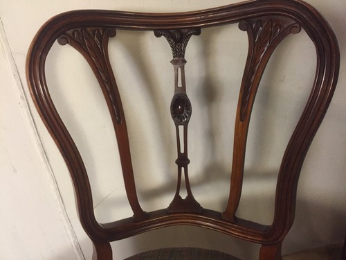 Side Chair Antique Wheat Carved Mahogany. C12pix,Virginia Local pickup MAKE OFFR