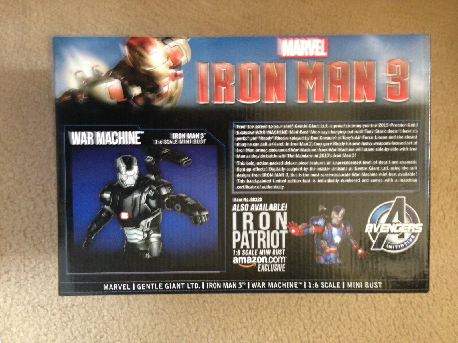 War Machine Mini Bust - Gentle Giant Marvel Comics Iron Man 3 2013 PGM Exclusive