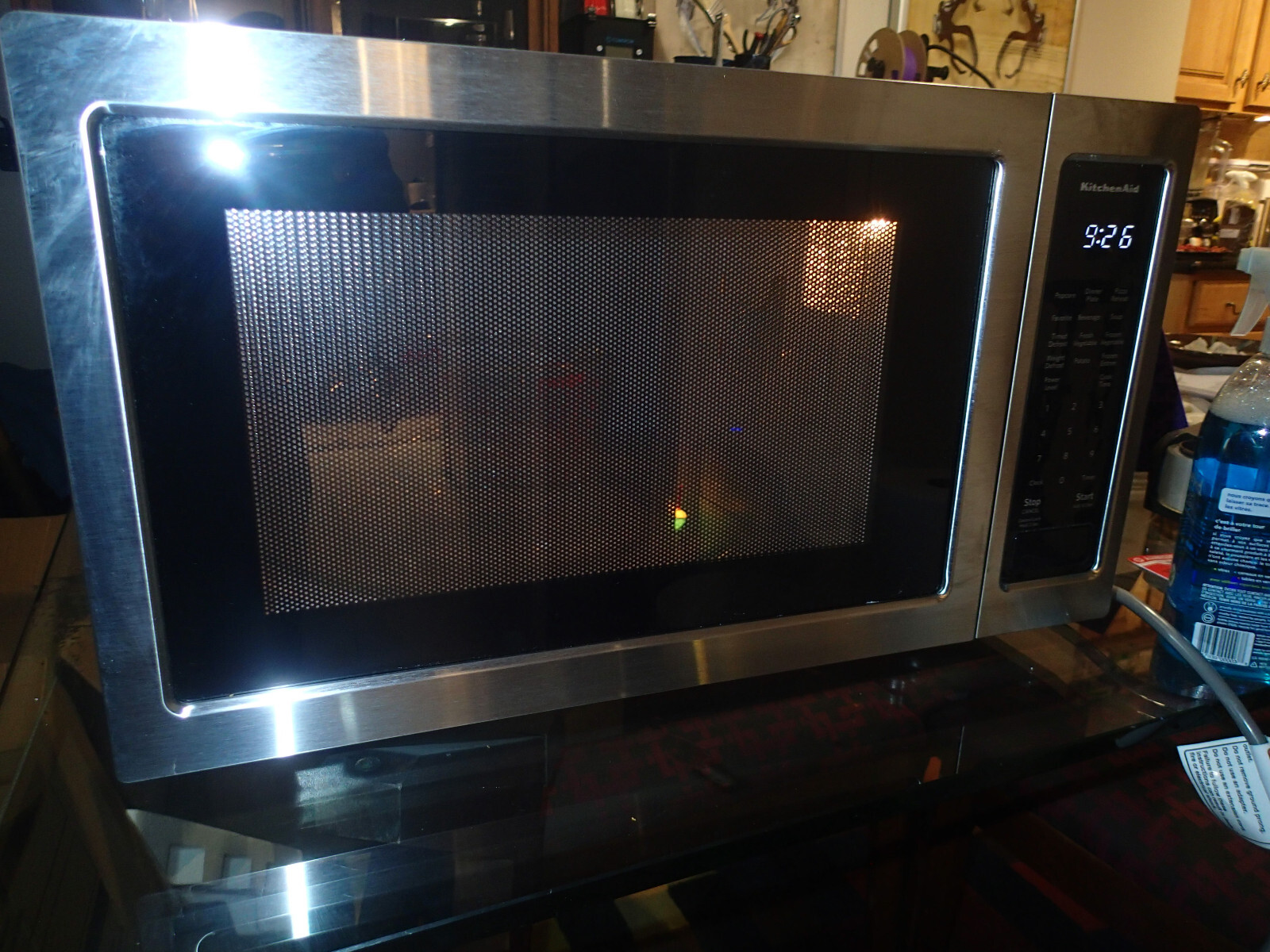 KitchenAid KMCS1016GSS 1200W Countertop Microwave Oven PreOwned and