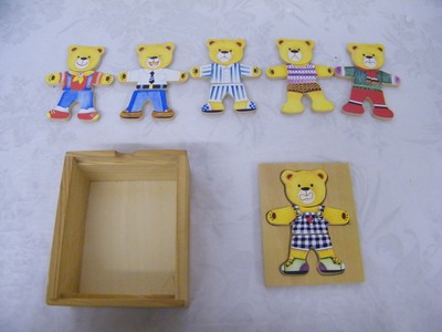 Vintage Wooden Bear Puzzle