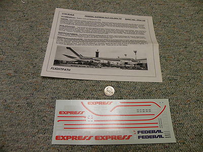 Flight Path decals 1/144 FP44-129 Federal Express Old Colors Boeing 747    Box 9