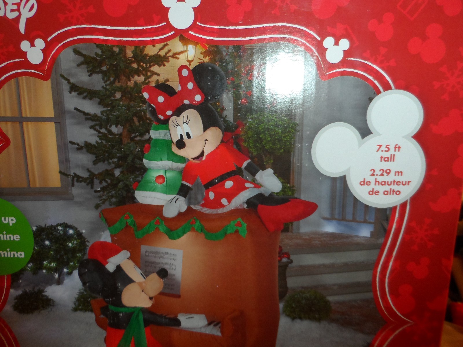 Christmas Airblown Inflatable 7 1/2' Mickey & Minnie Piano Scene Yard Decoration