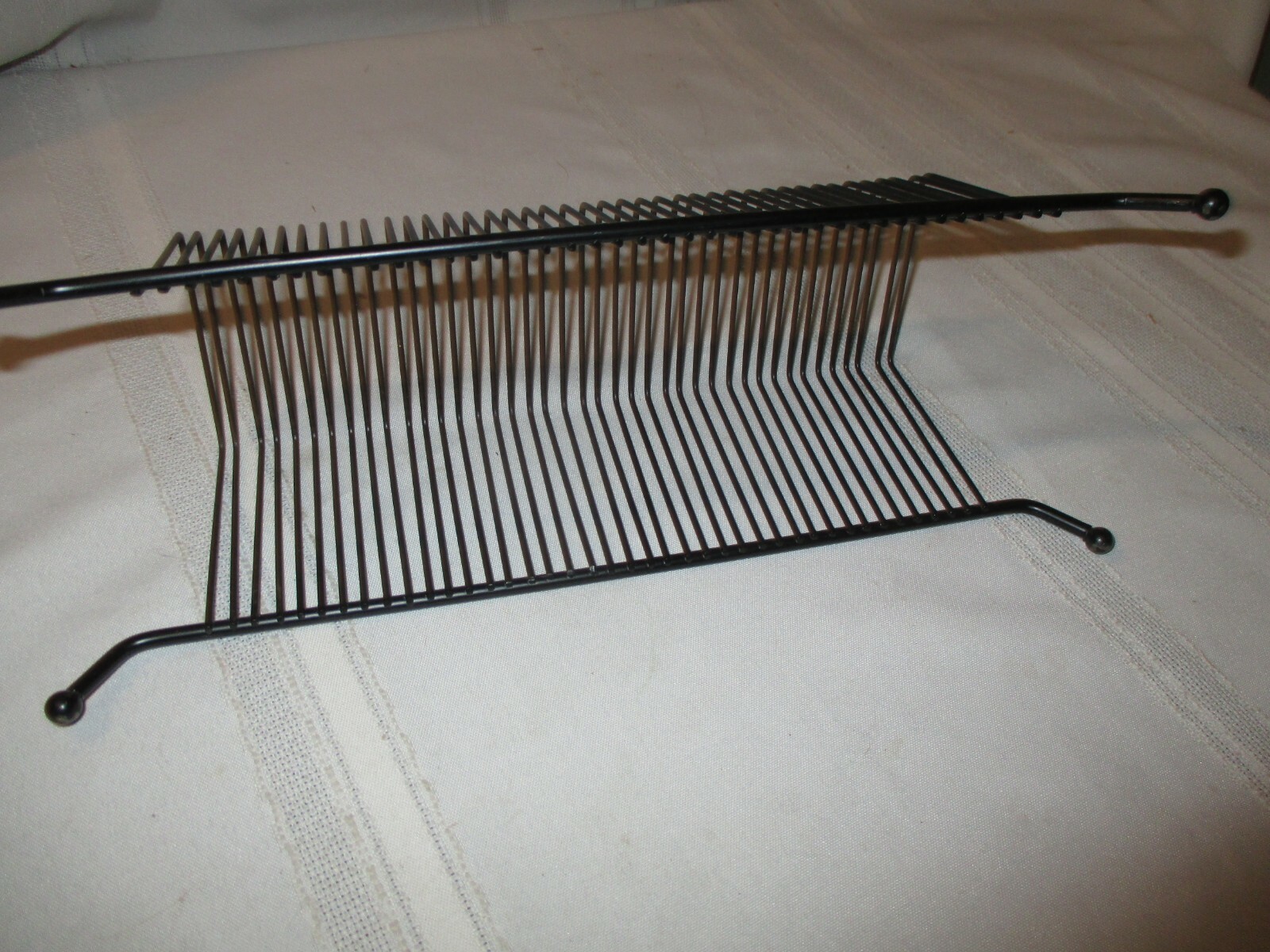 Vintage 40 Slot 45 rpm LP ALBUM Record Holder Rack Stand Black Metal