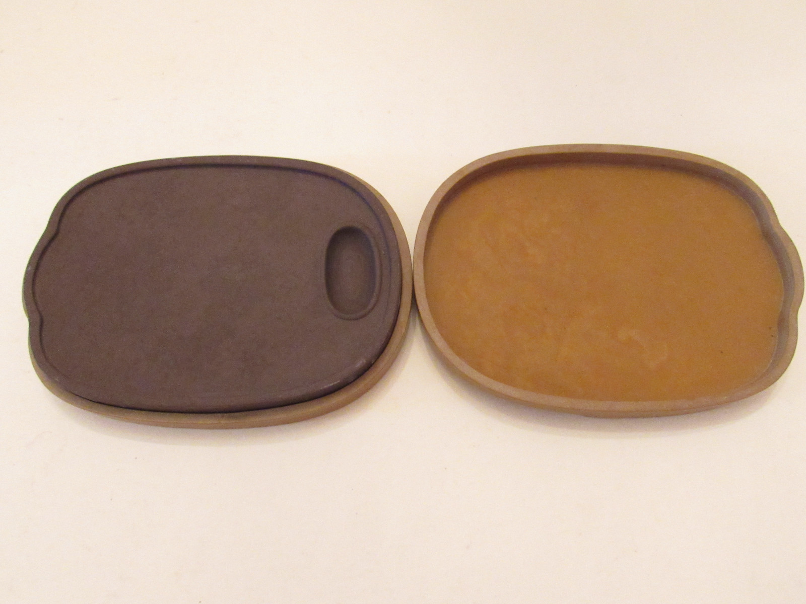 Chinese Duan Stone Inkstone with Fitted Matching Box Gourd and Squirrel Motif