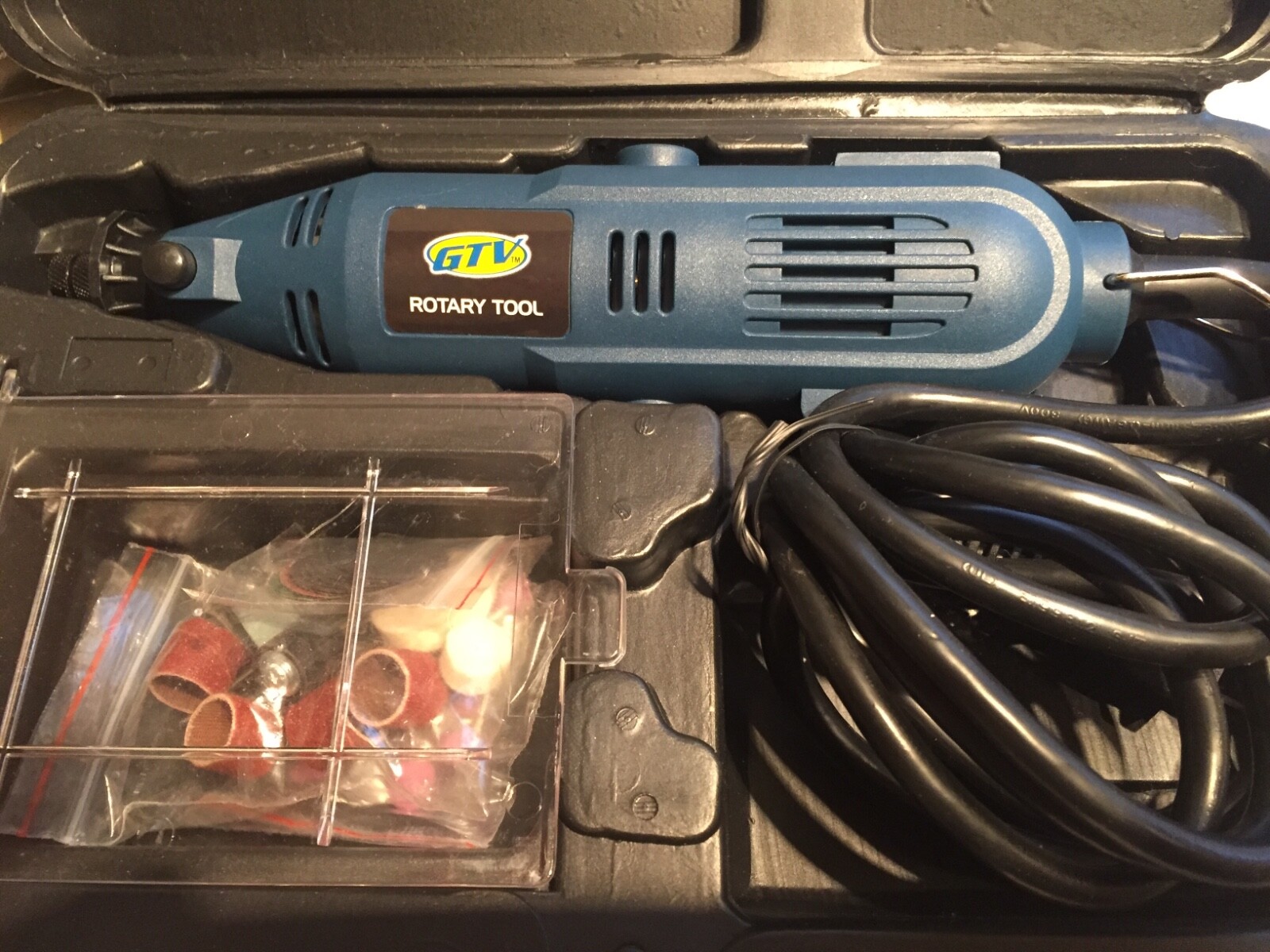 Rotary Tool Kit Variable Speed Accessories Attachments Drill Grind Sand Polish