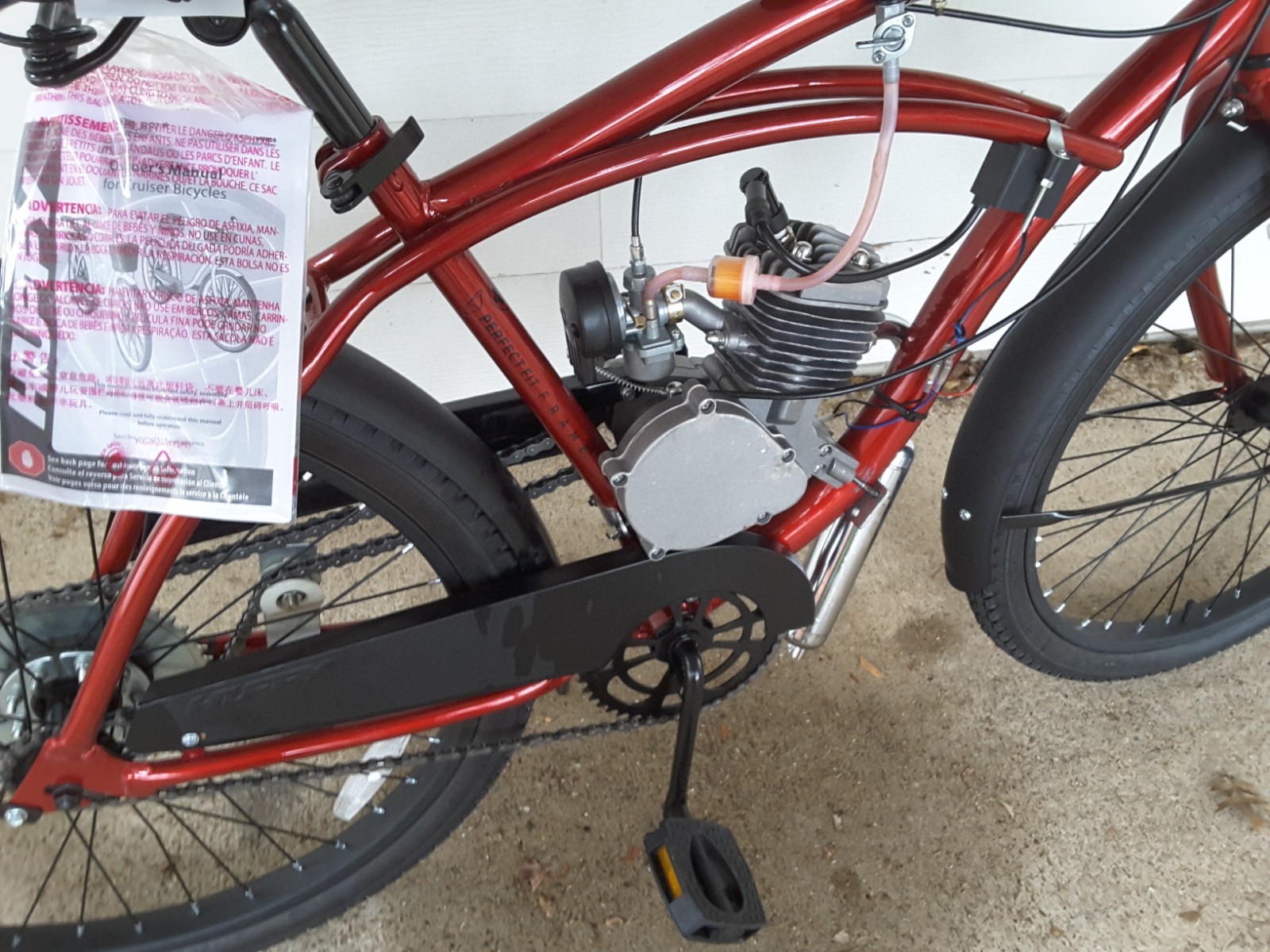 Motorized Bicycle RED HUFFY 2-Stroke 80cc Motor-Ready to RUN NEW