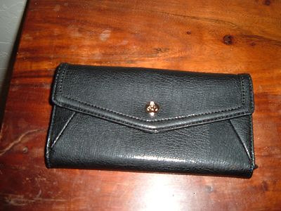 New Relic Dearborn Checkbook Wallet Black 8 Card Slots License Window RLS2308001