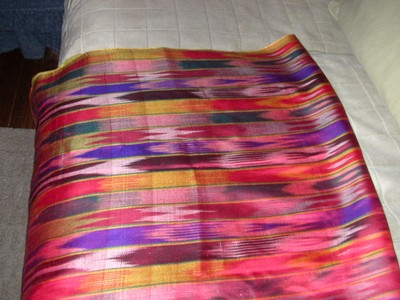 2 Large Double - Sided Silk Scarves from China