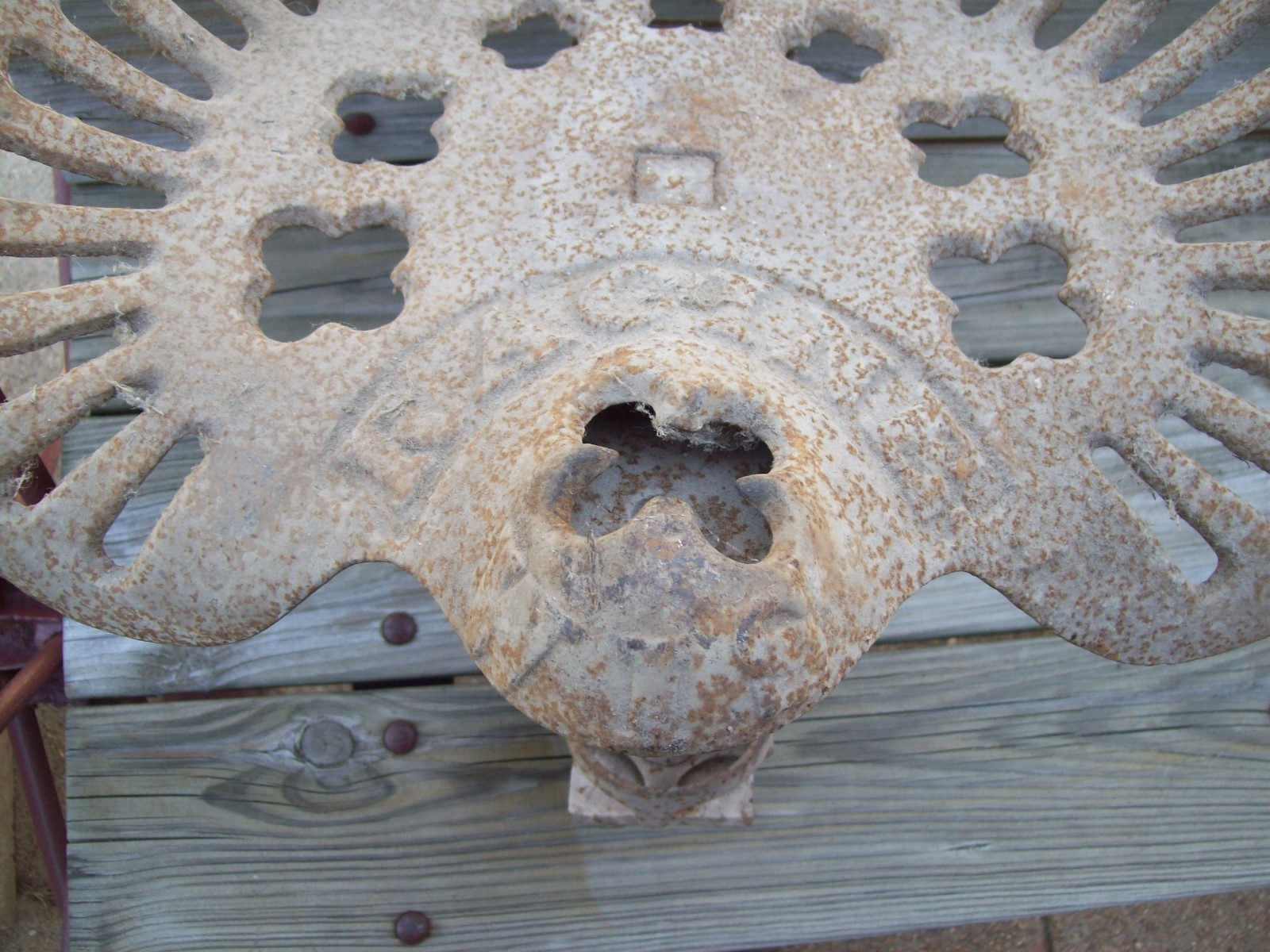 Vintage Cast Iron Racine Tractor Seat Implement Seat Base And Oil Can Holder