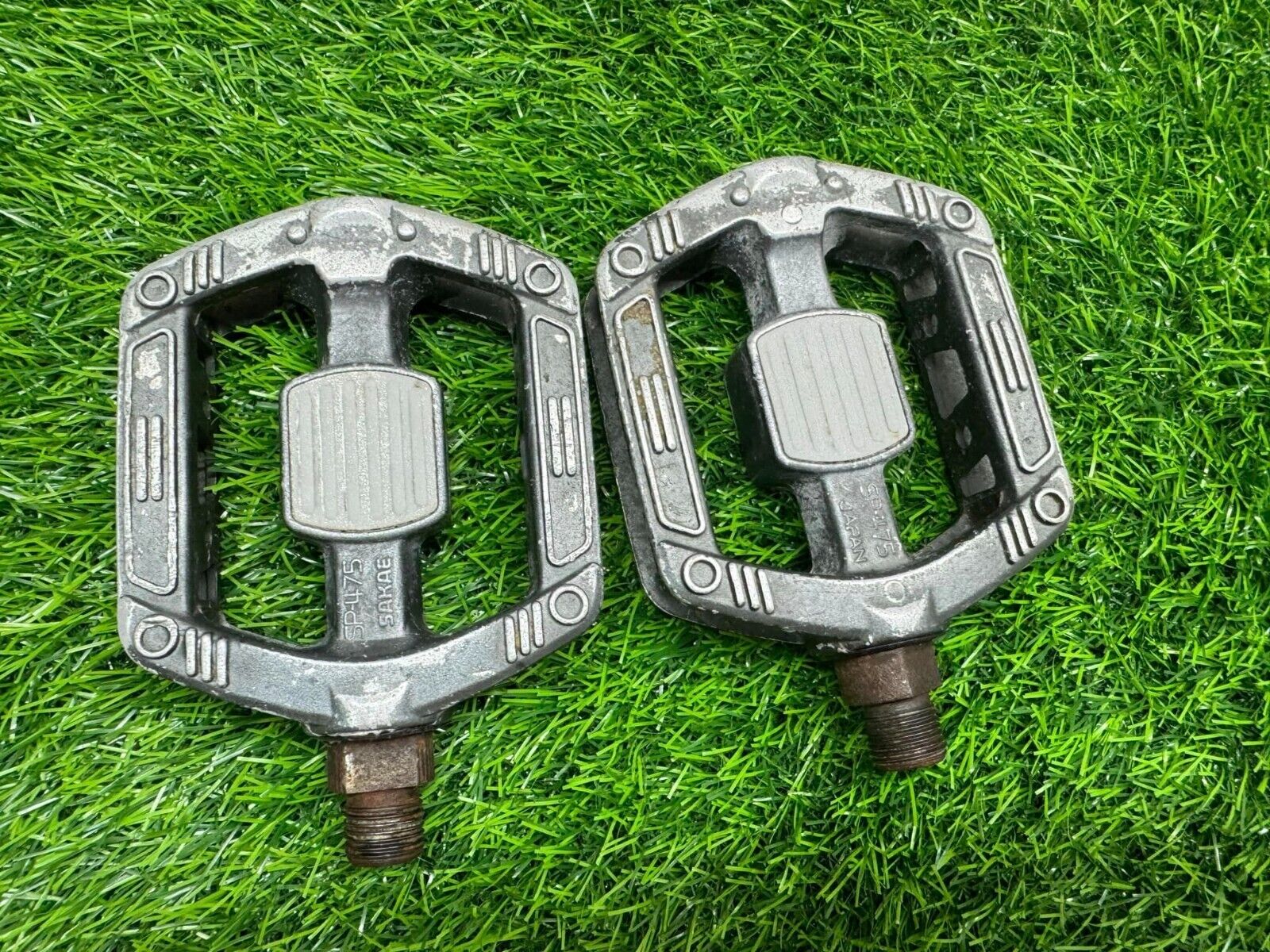 USED BMX SAKAE SR Pedals 9/16 SP 475 crank sugino redline USED BMX SAKAE SR Pedals 9/16 SP 475 crank sugino redline