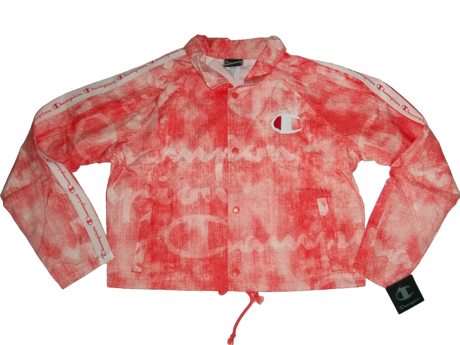 CHAMPION Tie-dye LOGO Weather Resistant Crop COACHES JACKET