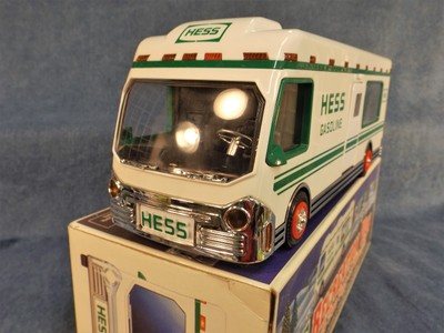 HESS TOY TRUCK - RECREATION VAN with DUNE BUGGY & MOTORCYCLE - 1998 - NEW IN BOX