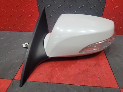 2009-2016 Hyundai Genesis Cpe LH Driver Power Non-Heated Door Mirror White-AT