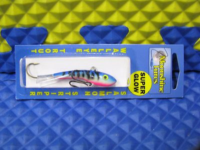 Moonshine Super Glow Lures Shiver Minnow Size 2 w/Hooks CHOOSE YOUR COLOR!