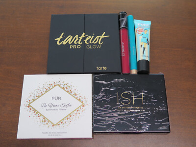 LOT Tarte Benefit Thrive Highlighter Lip Eye Shadow Glow Palette New Fabfitfun