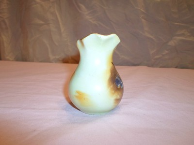 Enesco Creamer/Milk Bowl Pitcher #E2351 Fruit Pear Apple Dish Gold Trim Japan