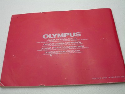 OLYMPUS OMG  Instruction Manual. English Edition