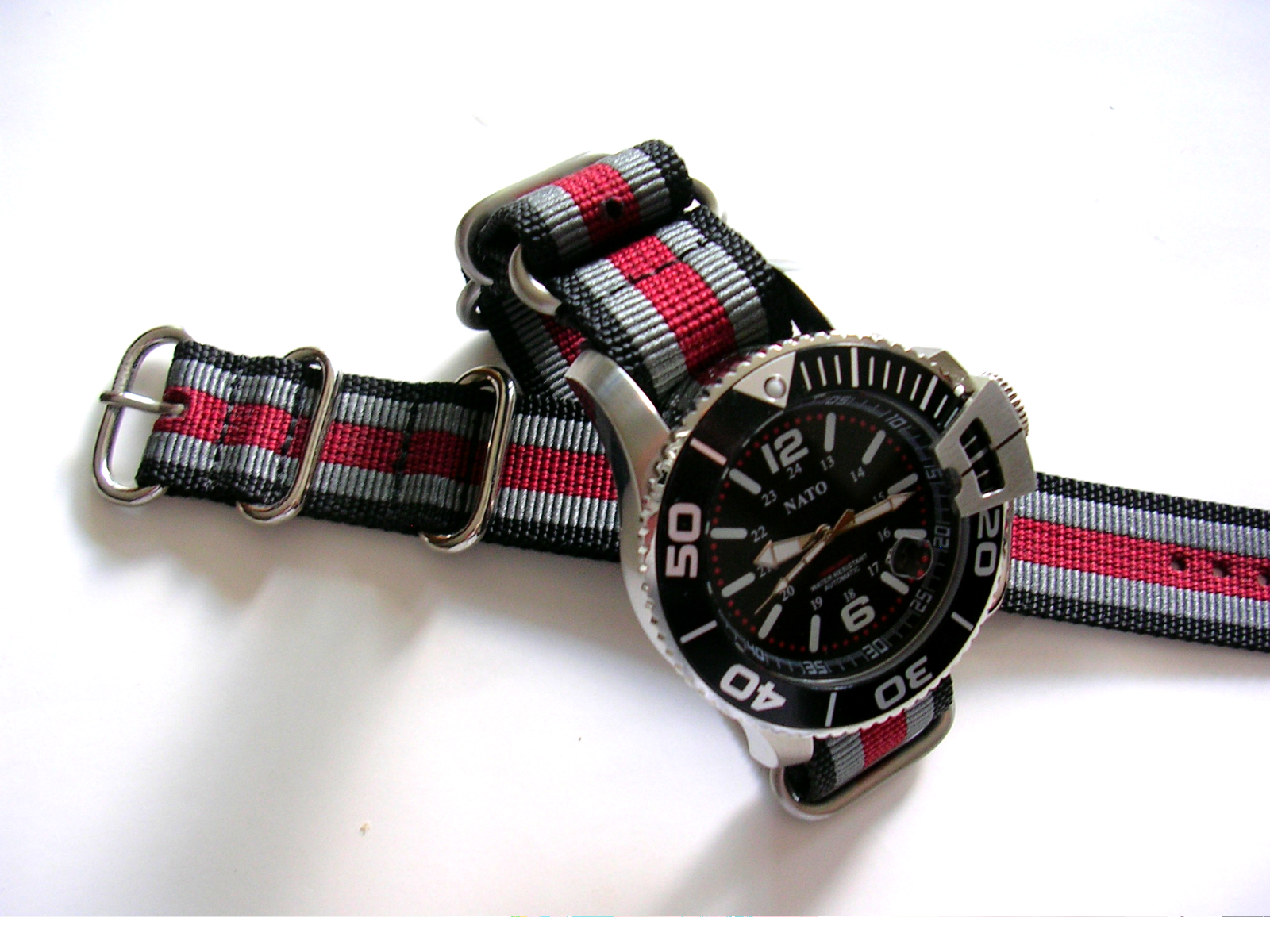 NATO G10 ® UTC HD Ballistic Nylon Military watchband strap Bond stripe IW SUISSE