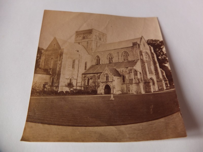 B699 Photo Originale Vintage Snapshot: Winchester Church Of St Cross Angleterre