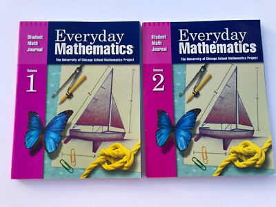 Everyday Mathematics: Student Math Journal Grade 4 Volumes 1 & 2 Like New 2001