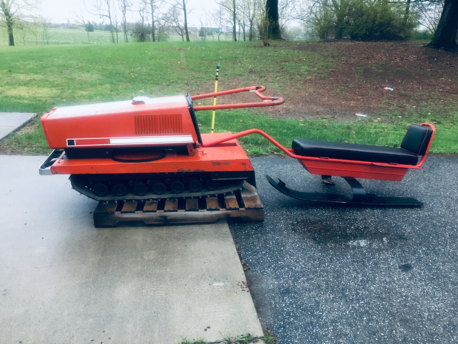 Bolens Diablo Rouge snow mobile, Runs and with a new seat!