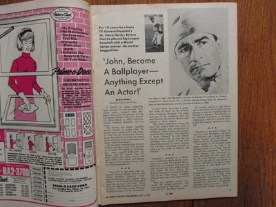 July 1-1973 Philadelphia Bulletin TV Time Magazi(JOHN BERADINO/GENERAL HOSPITAL)