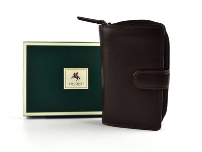 Ladies Medium Leather Purse/Wallet by Visconti; Heritage Collection Gift Boxed