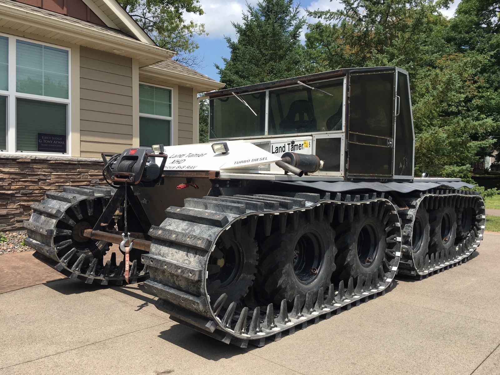 2012 LAND TAMER 12x12 AMPHIBIOUS ATV 12 WHEELER Tracks 73hp Diesel A/C 600HRS