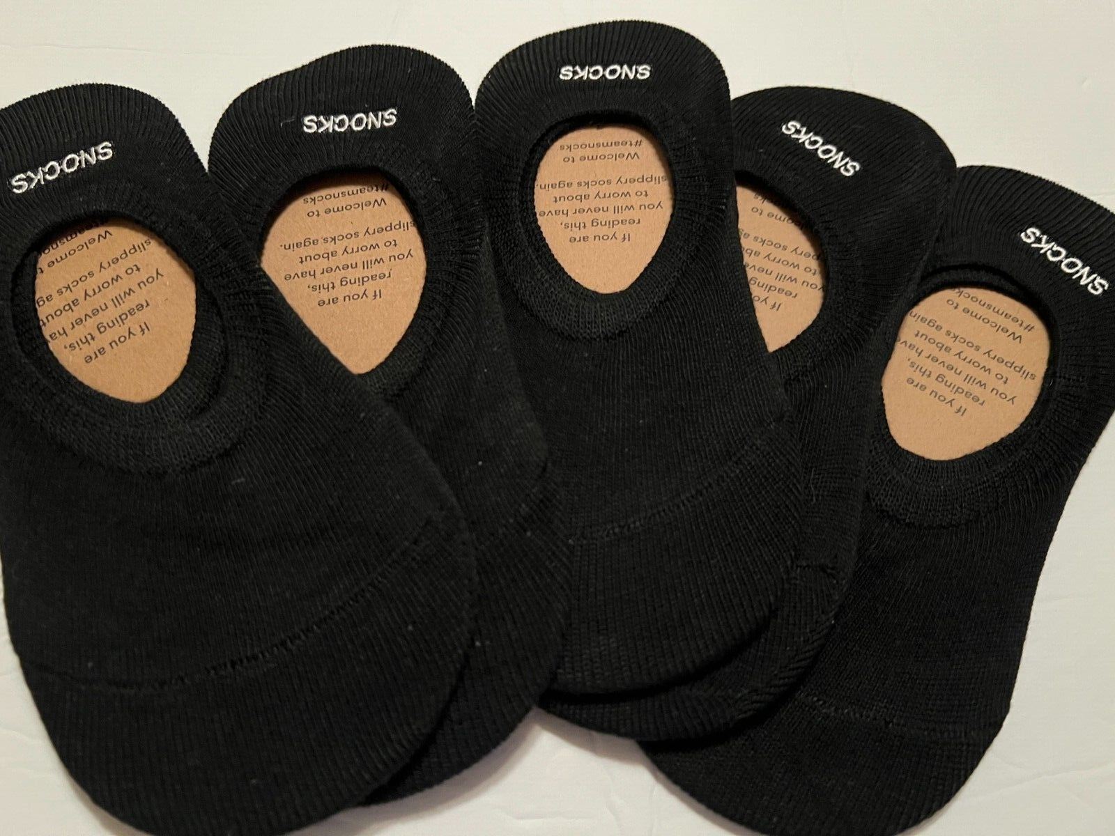 5 Pairs Of Unisex Invisible Socks For Flats ~ New
