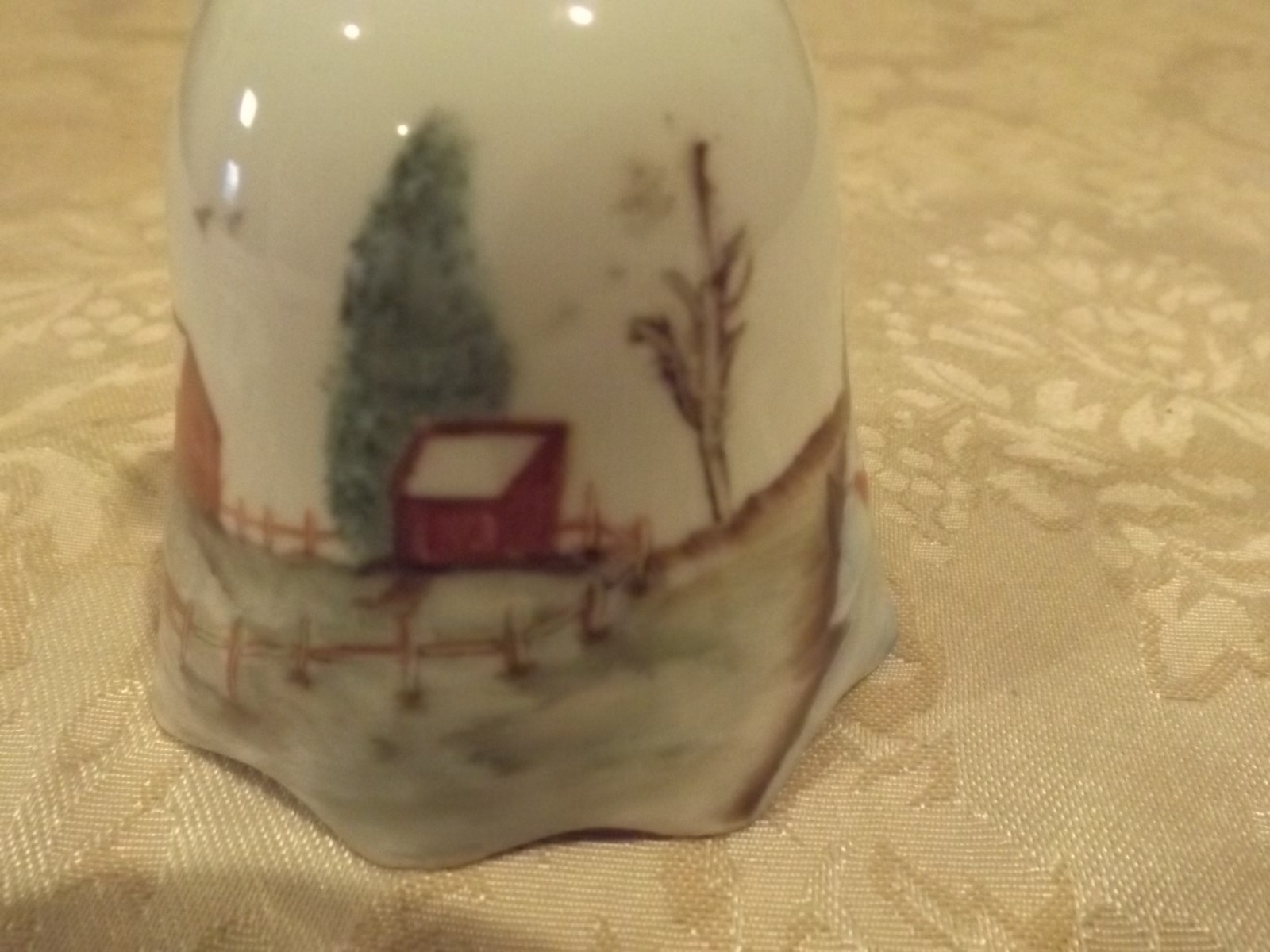 Hand Painted Farm Scene Ceramic bell