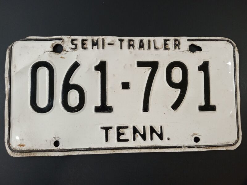 1970s TENNESSEE Semi-Trailer License Plate 