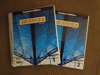 BJU Press 9th Grade Algebra 1 Teacher s Edition Books 1 & 2