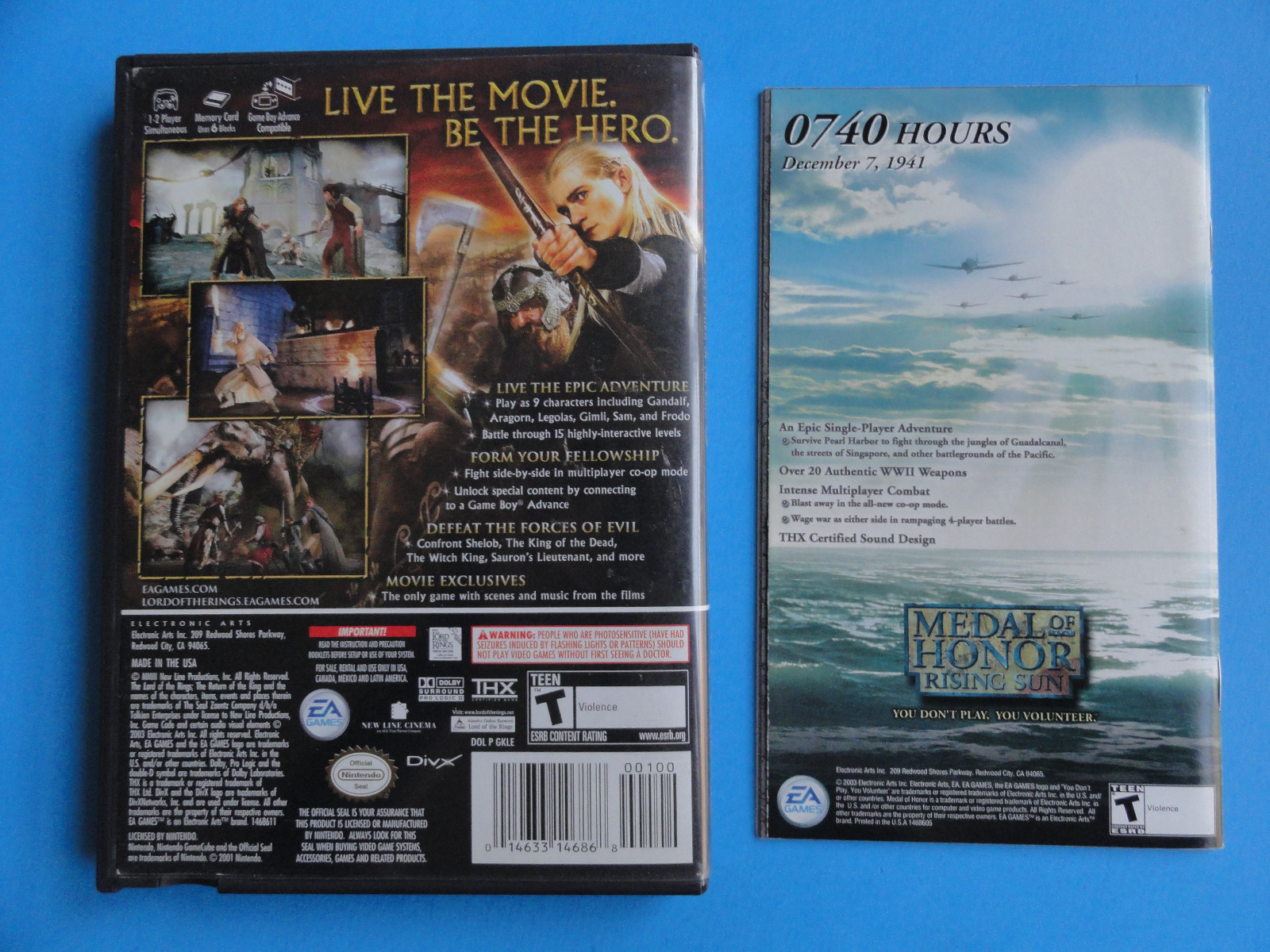 NO GAME- NINTENDO GAMECUBE THE LORD OF THE RINGS -CASE AND MANUAL ONLY-*NO GAME*
