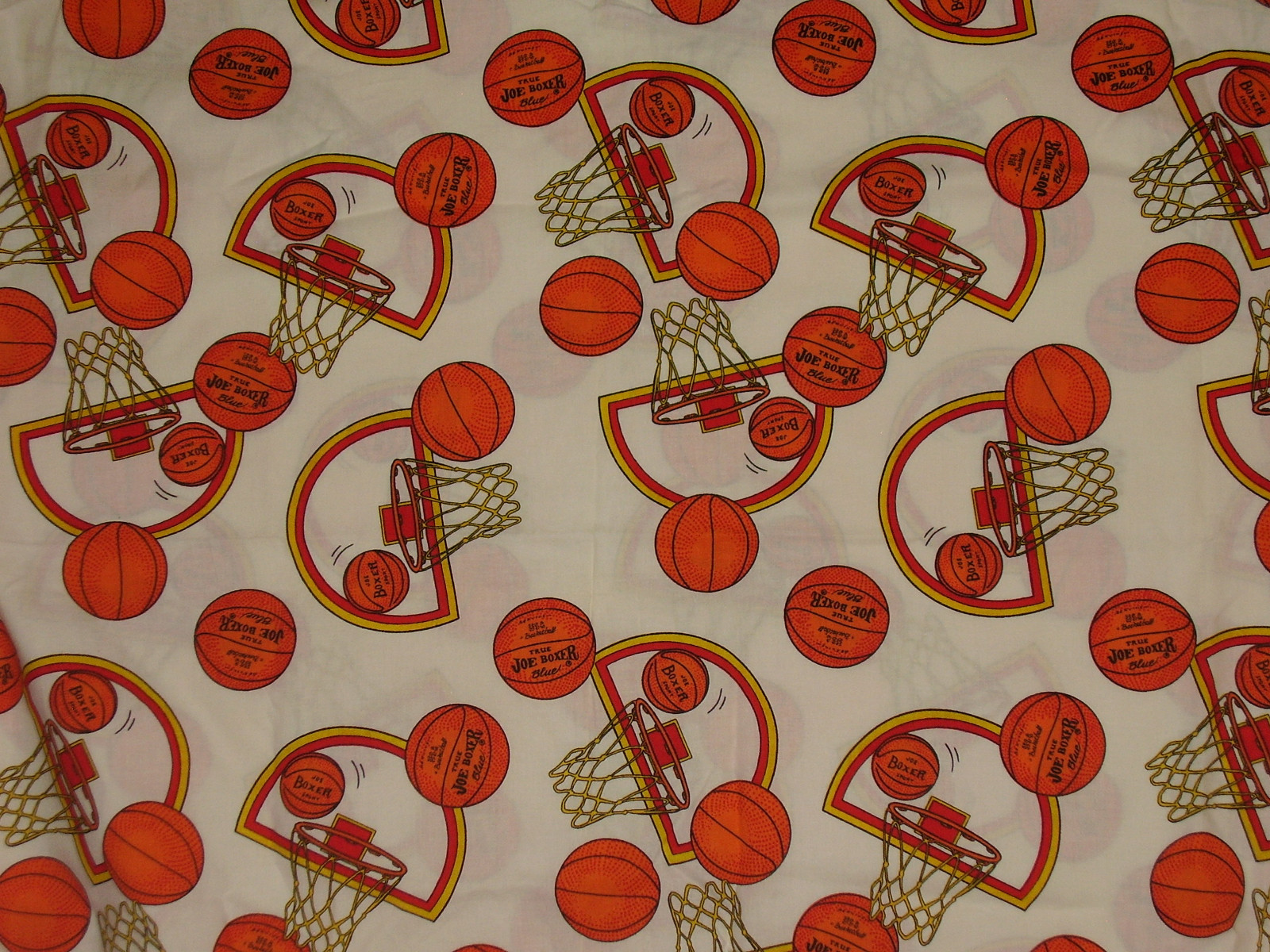 Joe Boxer Cotton Fabric - Basketballs Baskets - 50