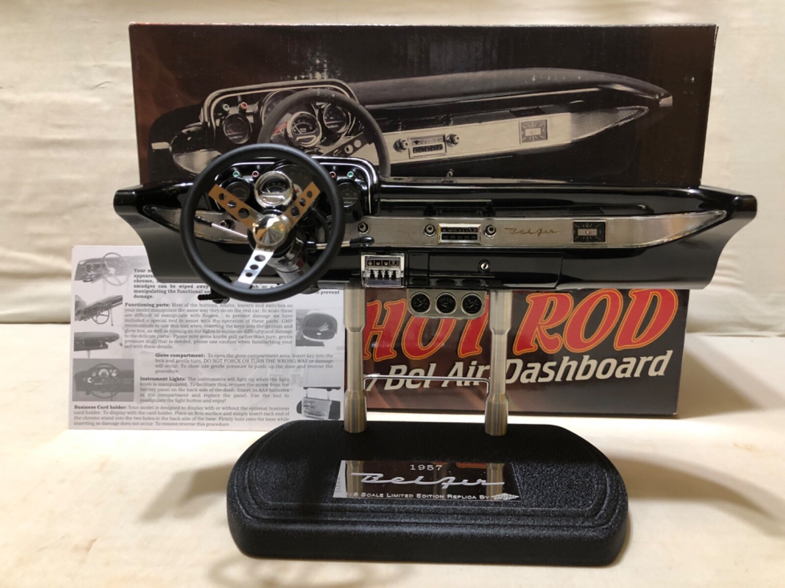 ミニカー 1957 BEL AIR 1/6 scale dashboard replica 1957 Bel Air 1/6 scale Desktop Dashboard Replica, GMP, die