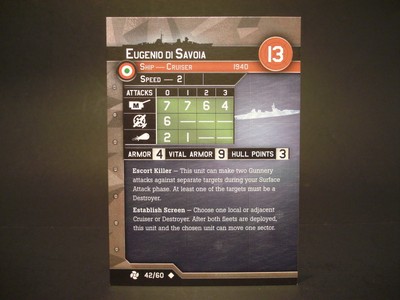 War at Sea 42/60 Eugenio Di Savoia Cruiser (UC) IT(#39) SOLD