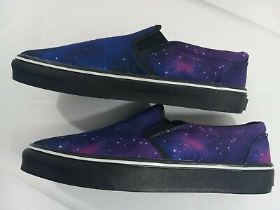 RAAD Shop Infinite Space w/ Stars Purple Slip on Sneakers Men's 9/5 NEW 11W