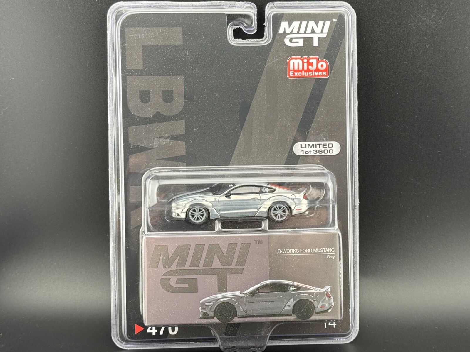 Mini GT Ford Mustang GT LB-Works Grey MGT00470 1/64 CHASE | eBay