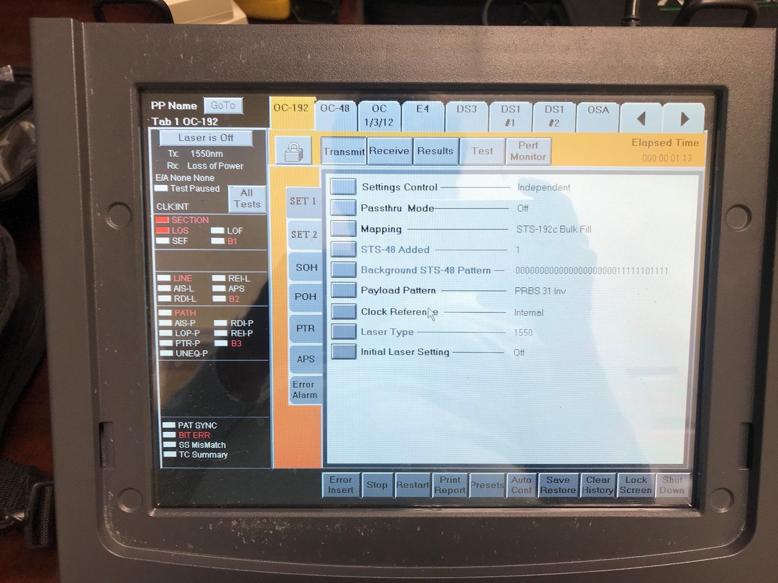 Digital Lightwave NIC Plus Network Tester Analyzer SONET DS1-OC192, OSA