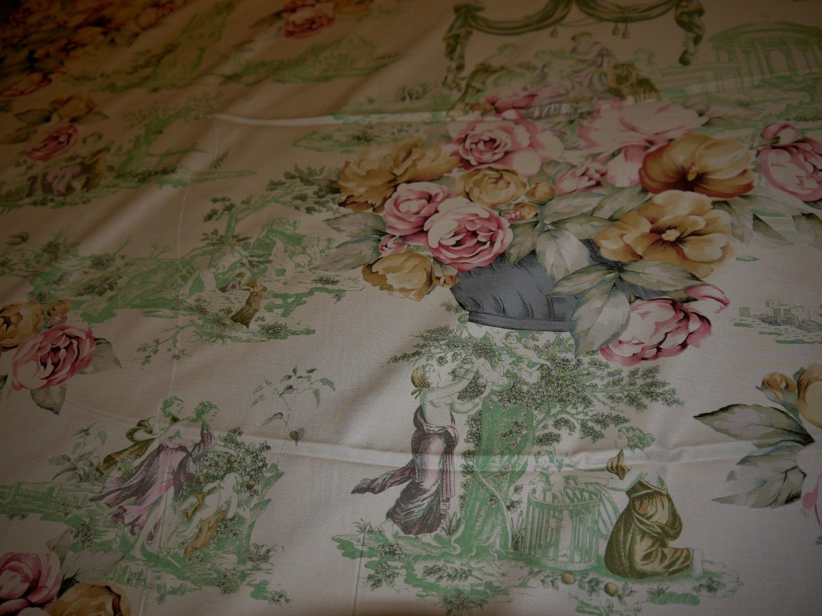 14 yd Vintage Les Fleurs De Joux Printed Fabric Italy by Ratti Exclusive Baker