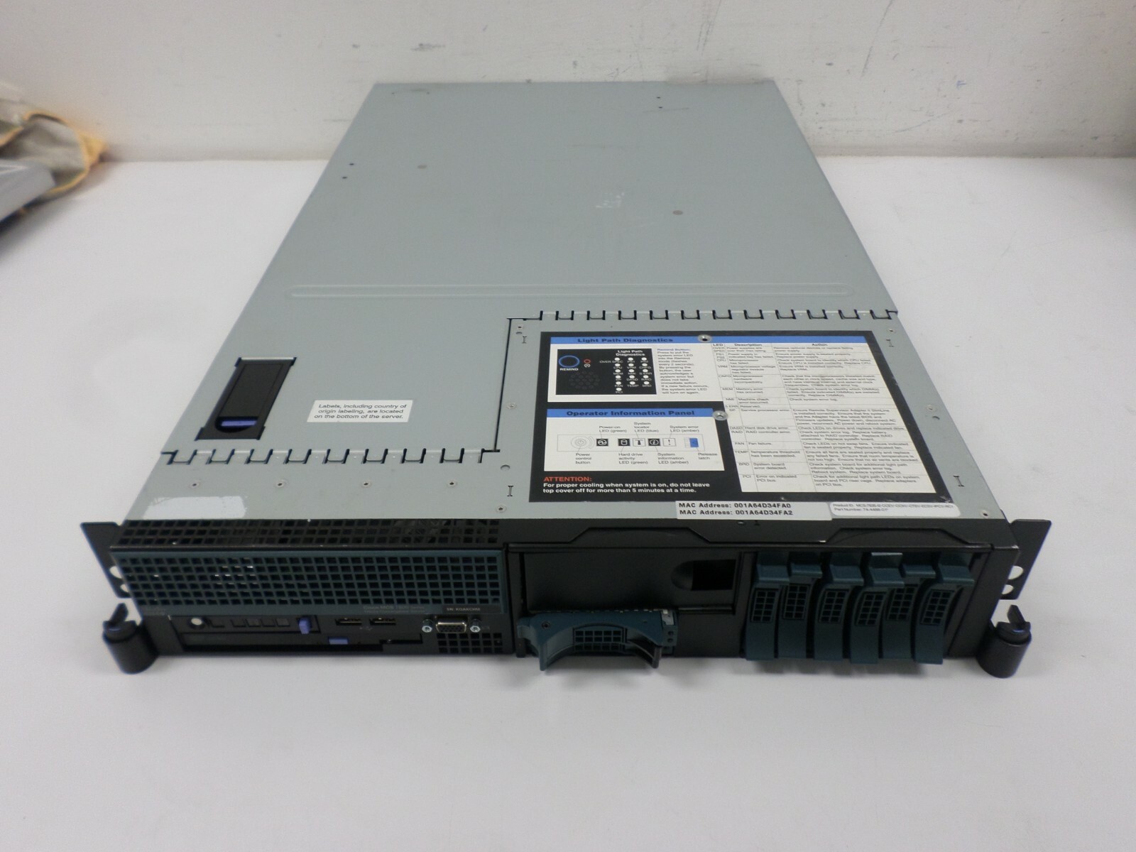 Cisco MCS 7800 SERVER (2)73GB HDD 2GB RAM Intel Xeon 2.33GHz Cisco MCS 7800 SERVER (2)73GB HDD 2GB RAM Intel Xeon 2.33GHz