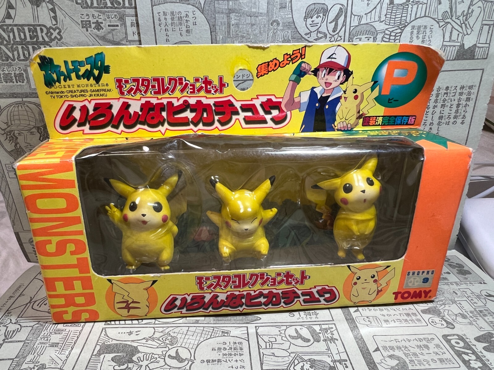 Sealed Pokemon Pikachu Figure Set of 3 Vintage TOMY 1998 Sealed Pokemon Pikachu Figure Set of 3 Vintage TOMY 1998