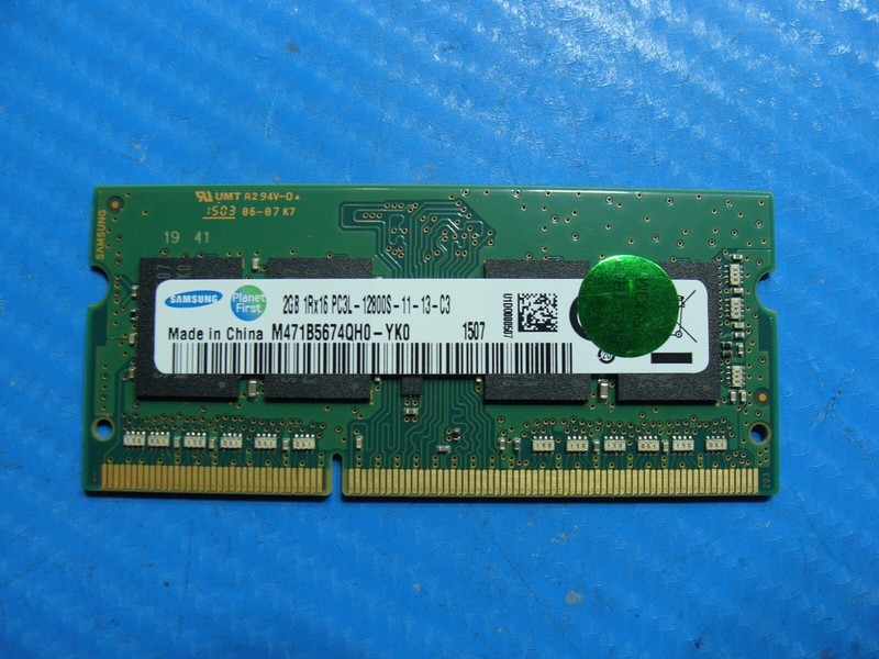 Lenovo G50-45 So-Dimm Samsung 2Gb 1Rx16 Memory Ram PC3L-12800S M471B5674QH0-YK0