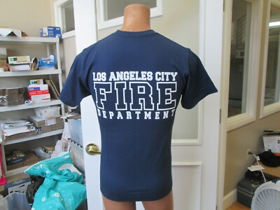 LOS ANGELES LA CITY FIRE DEPARTMENT LAFD T SHIRT SMALL HANES PRE-SHRUNK COTTON 