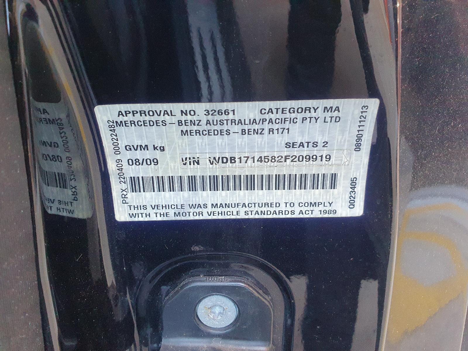 2009 Slk MERCEDES LEFT REAR WINDOW MOTOR R171 09/04-06/11 A1718200742 image 4