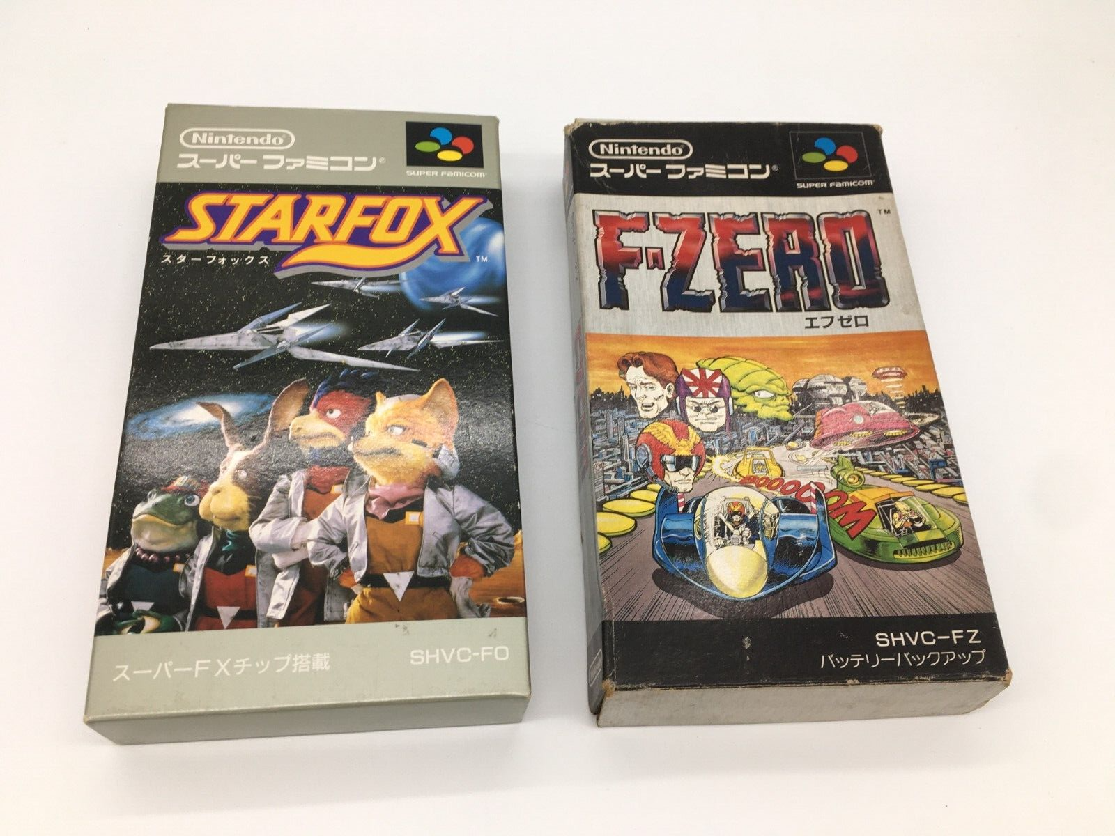 Lot 2 Star Fox & F Zero Super Famicom SNES Japan Authentic