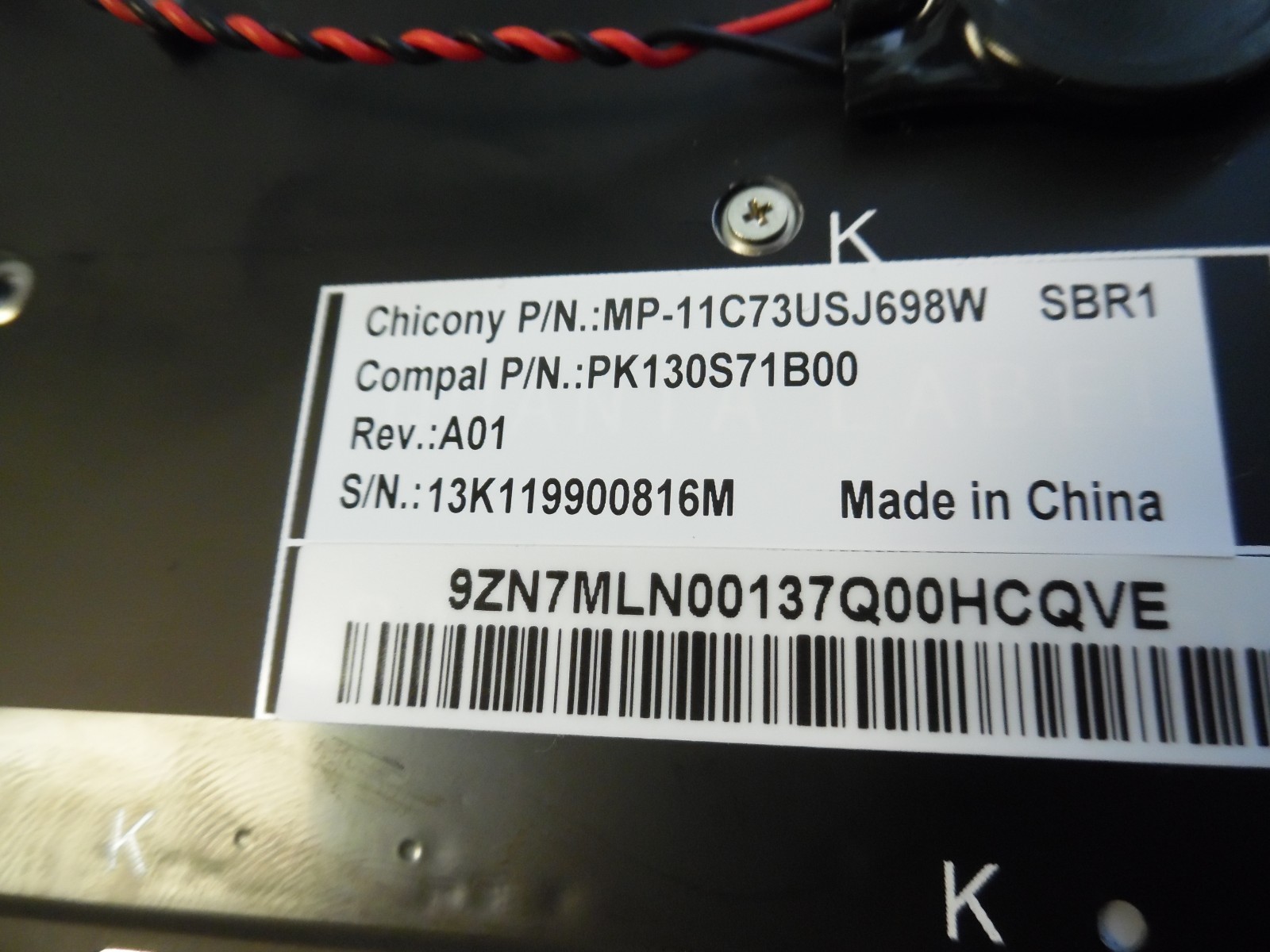 Dell XPS 12-9Q33  Series Touchpad Palmrest + Keyboard P6DWF 9WCC8 20P5F (E35-44)