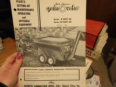 VINTAGE NORTH AMERICAN GRAIN O VATOR SERIES 8 GOV 20 10 GOV 32 PARTS OPERATING